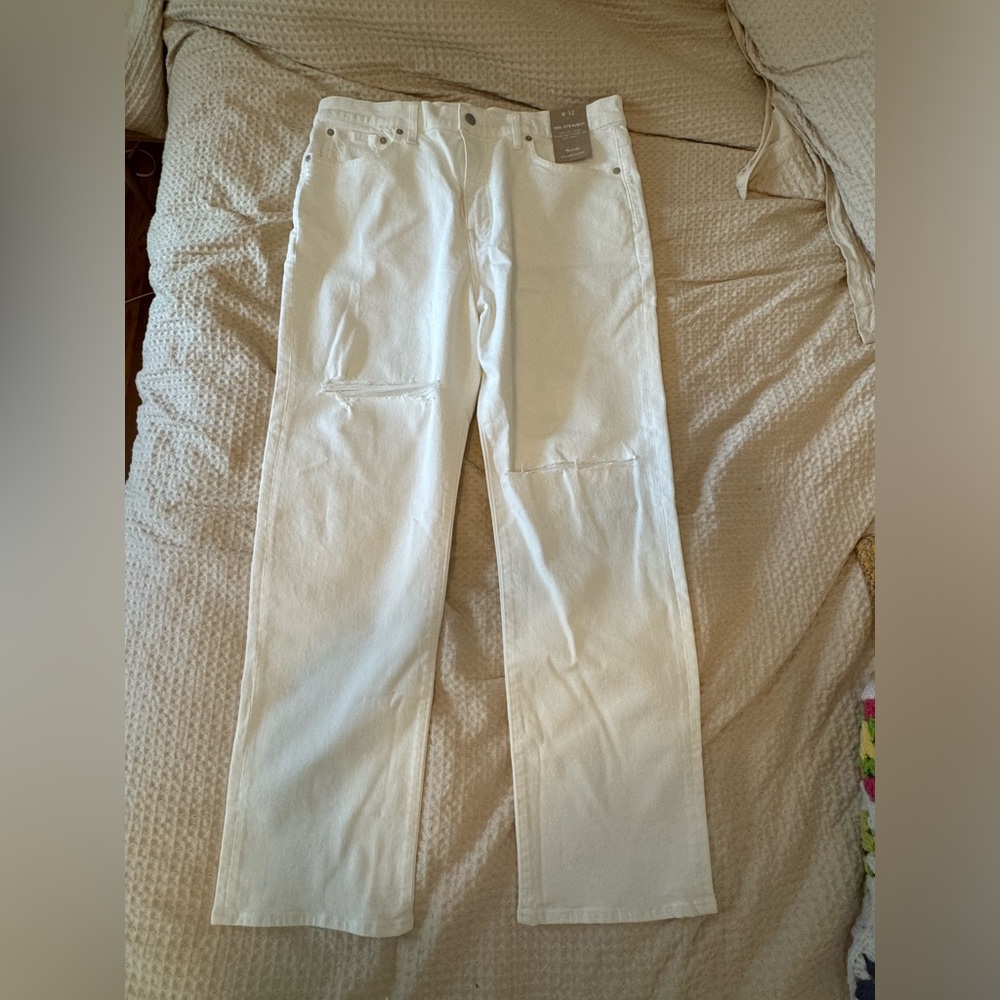 NWT Madewell 90s Straight White Jeans